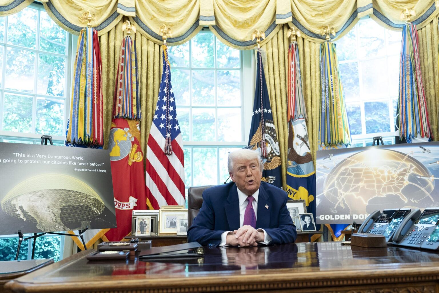 Trump diz que cobrará do Canadá pelo Domo Dourado