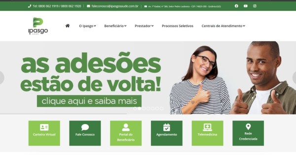 Ipasgo Saúde lança novo site com foco em serviços aos beneficiários