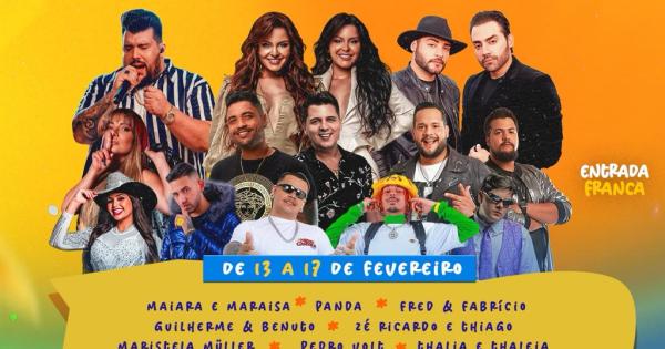 Carnaval Uruaçu 2026 promete cinco dias de festa com grandes atrações e entrada gratuita