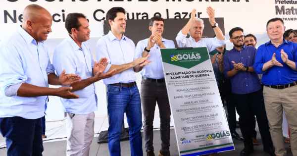 Caiado e Daniel Vilela inauguram restauração da GO-070 e lançam obra de infraestrutura energética em Matrinchã
