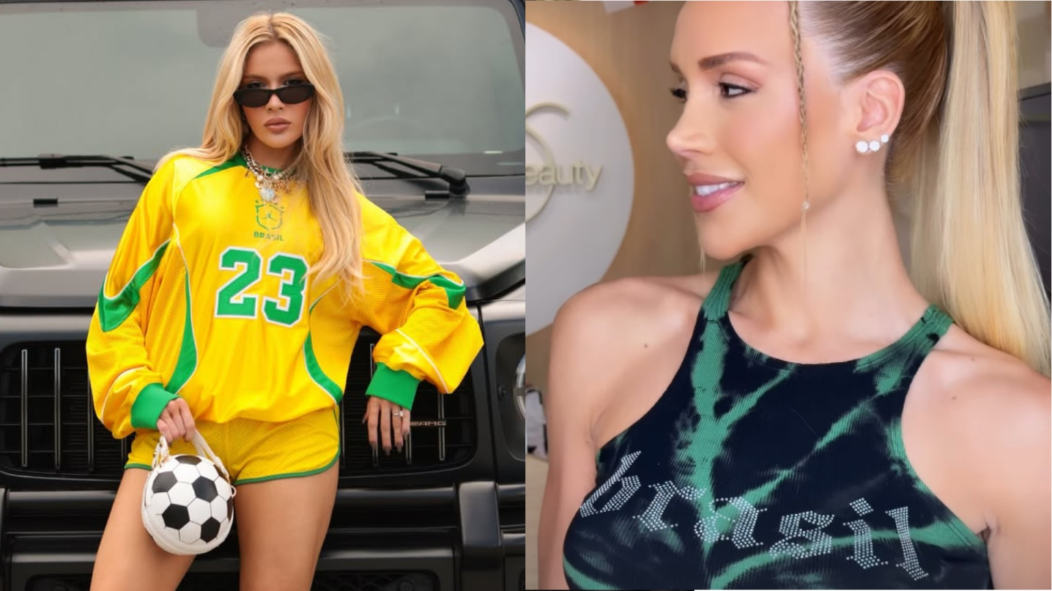 Esposas e namoradas de jogadores da seleção brasileira postam looks para jogo contra Escócia; FOTOS