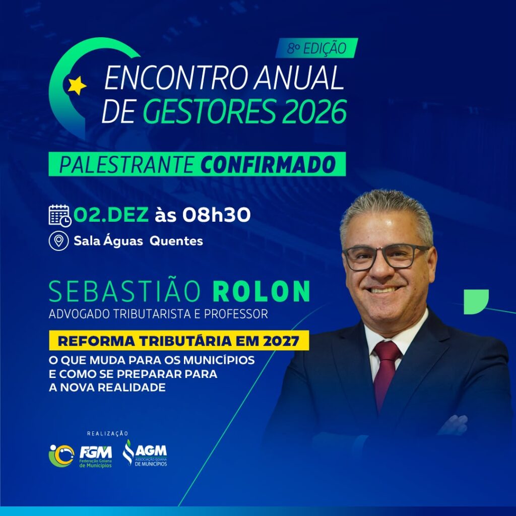 Encontro Anual de Gestores 2026 reunirá lideranças e equipes municipais em Goiânia nos dias 2 e 3 de dezembro