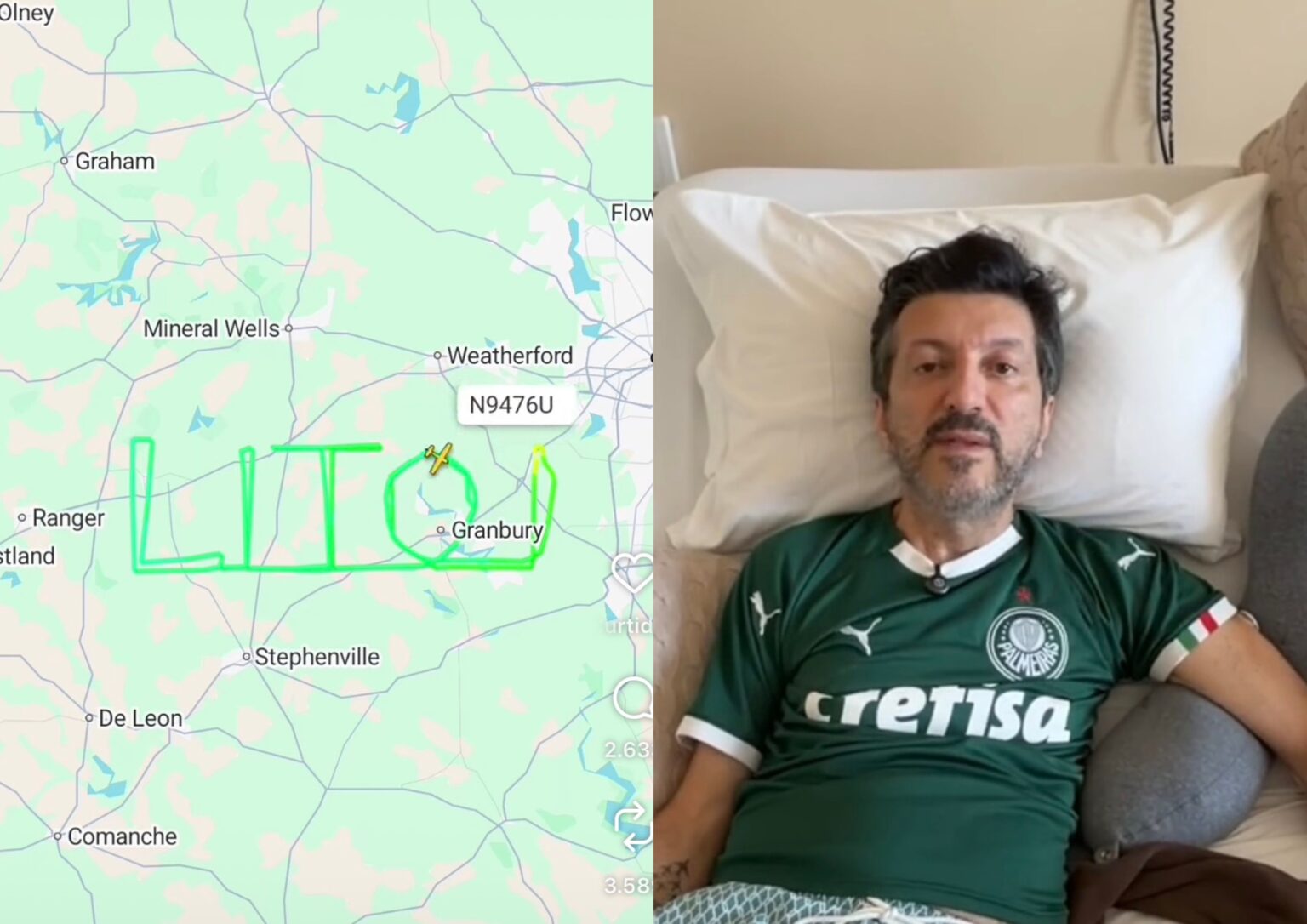 Piloto brasileiro escreve nome de Lito Sousa no céu dos EUA